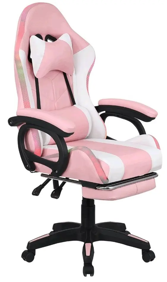 Fotoliu gaming Tempo Kondela Jovela (Pink/White)