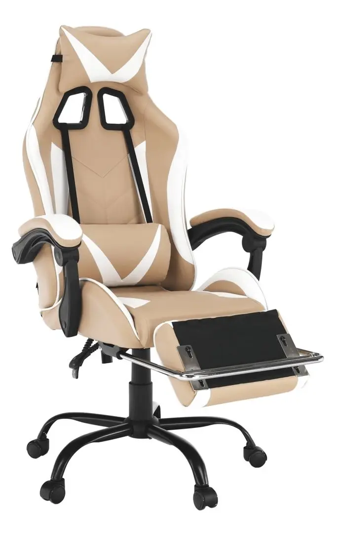 Кресло геймерское Tempo Kondela Ozge 2 New (White/Beige)