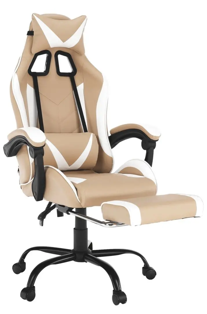 Кресло геймерское Tempo Kondela Ozge 2 New (White/Beige)