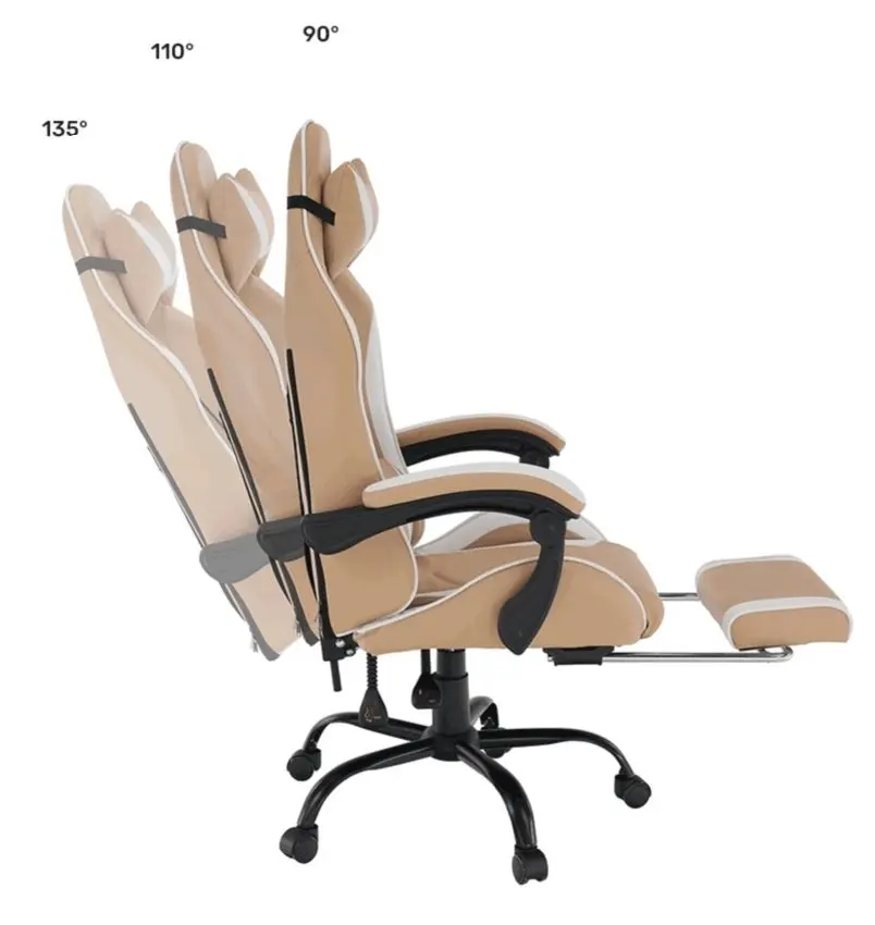 Кресло геймерское Tempo Kondela Ozge 2 New (White/Beige)