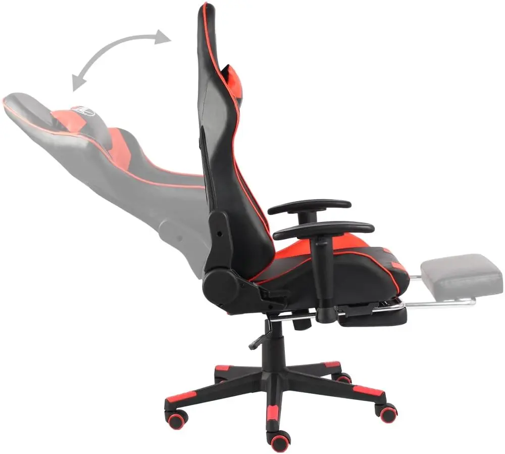 Fotoliu gaming VidaXL 20497 (Black/Red)