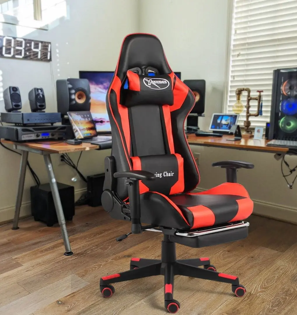 Fotoliu gaming VidaXL 20497 (Black/Red)