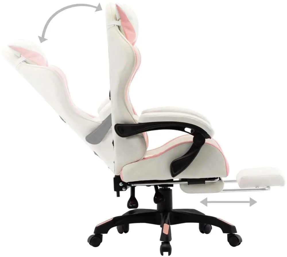 Игровое кресло VidaXL 287994 (White/Pink)