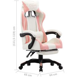 Игровое кресло VidaXL 287994 (White/Pink) Thumb