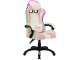 Fotoliu gaming VidaXL 288004 (White/Pink)