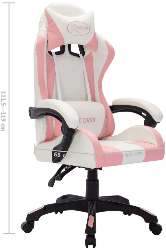 Игровое кресло VidaXL 288004 (White/Pink)
