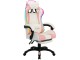 Fotoliu gaming VidaXL 288014 (White/Pink)