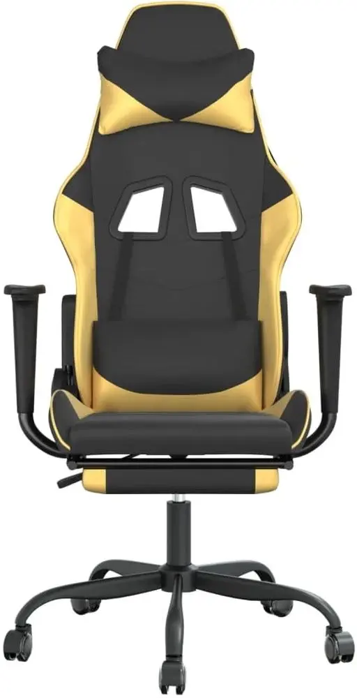 Fotoliu gaming VidaXL 3143655 (Black/Gold)