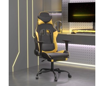 Fotoliu gaming VidaXL 3143655 (Black/Gold)