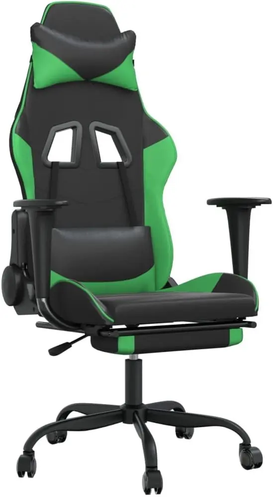 Fotoliu gaming VidaXL 3143656 (Black/Green)