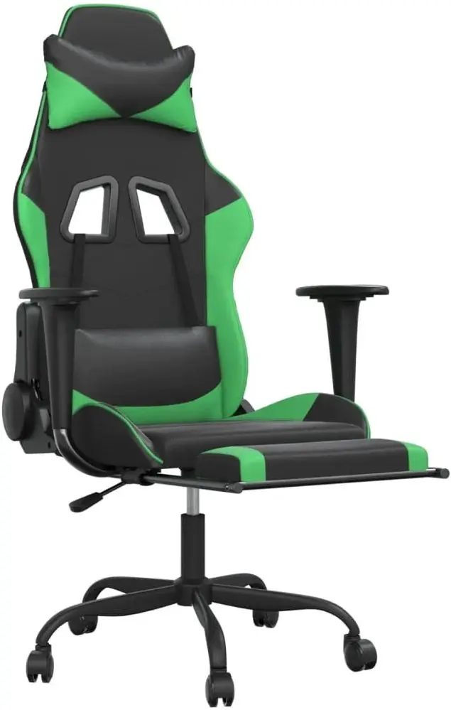 Fotoliu gaming VidaXL 3143656 (Black/Green)