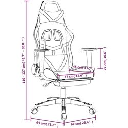 Fotoliu gaming VidaXL 3143678 (Black/Gold) Thumb