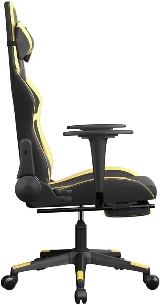 Fotoliu gaming VidaXL 3143678 (Black/Gold)