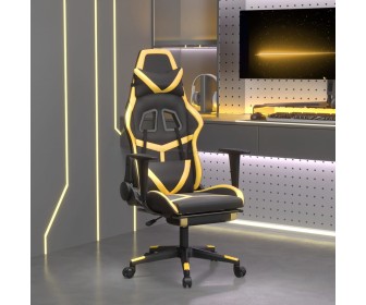 Fotoliu gaming VidaXL 3143678 (Black/Gold)