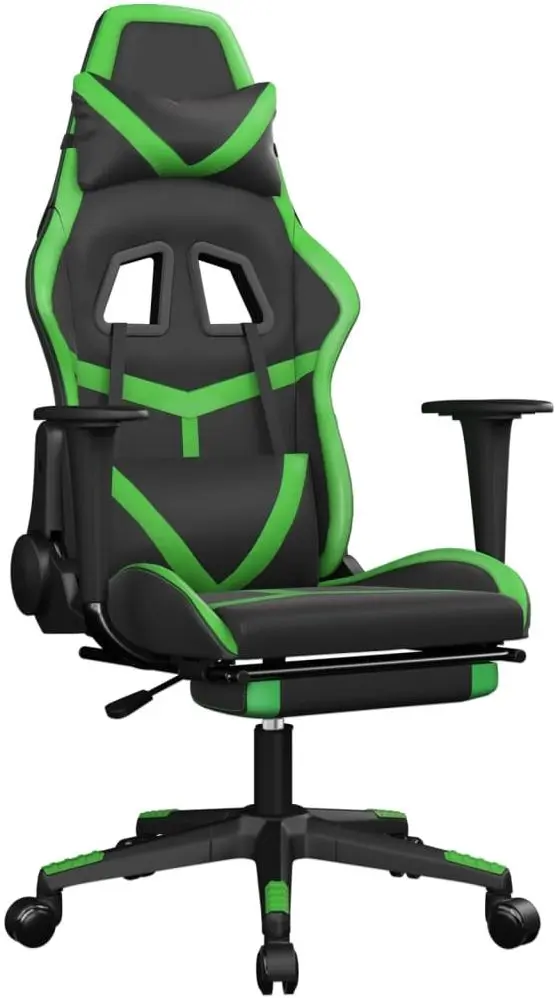 Fotoliu gaming VidaXL 3143679 (Black/Green)