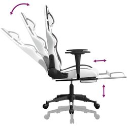 Игровое кресло VidaXL 3143685 (White/Black) Thumb