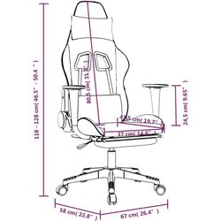 Fotoliu gaming VidaXL 3143703 (Black/Grey) Thumb