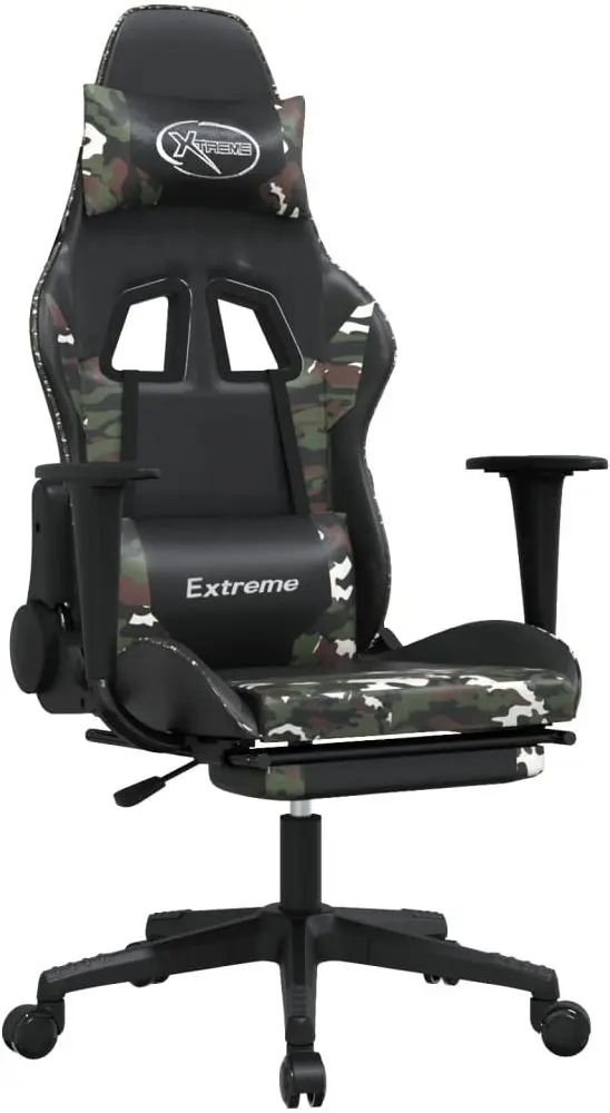 Fotoliu gaming VidaXL 3143710 (Black/Camouflage)