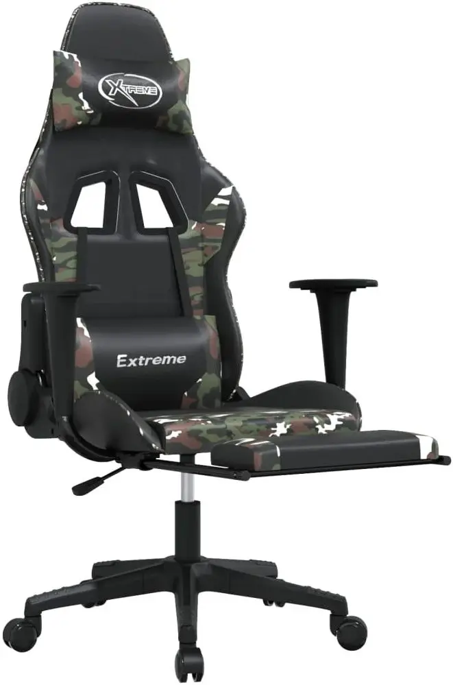 Fotoliu gaming VidaXL 3143710 (Black/Camouflage)