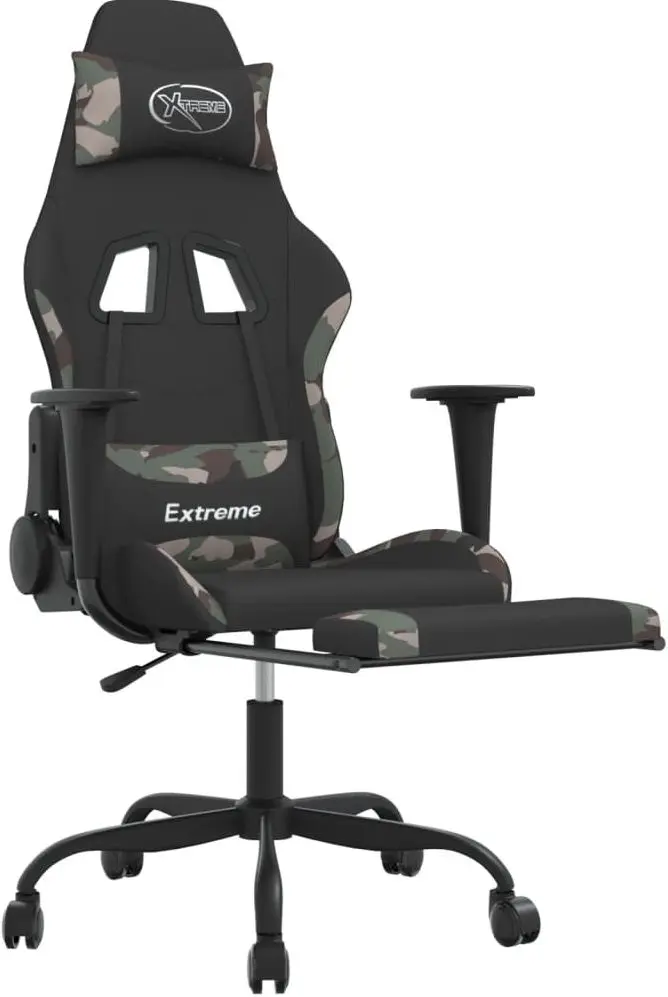 Fotoliu gaming VidaXL 3143732 (Black/Camouflage) - 6