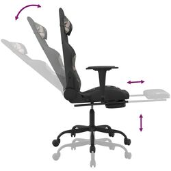 Fotoliu gaming VidaXL 3143732 (Black/Camouflage) Thumb