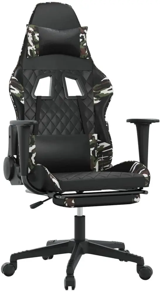 Fotoliu gaming VidaXL 3143774 (Black/Camouflage)
