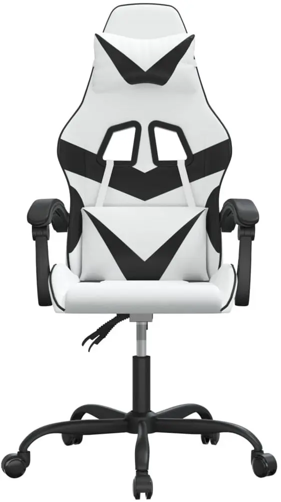Fotoliu gaming VidaXL 3143852 (White/Black)