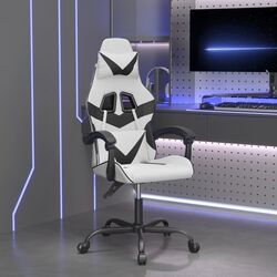 Fotoliu gaming VidaXL 3143852 (White/Black)