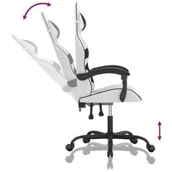 Fotoliu gaming VidaXL 3143852 (White/Black) Thumb