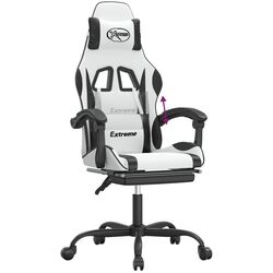 Fotoliu gaming VidaXL 3143888 (White/Black) Thumb