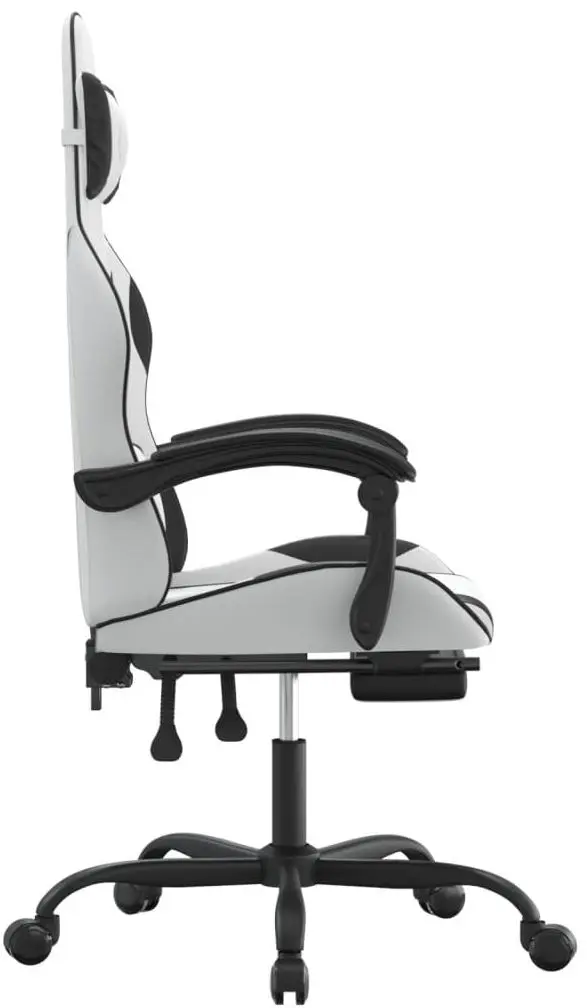 Fotoliu gaming VidaXL 3143888 (White/Black)