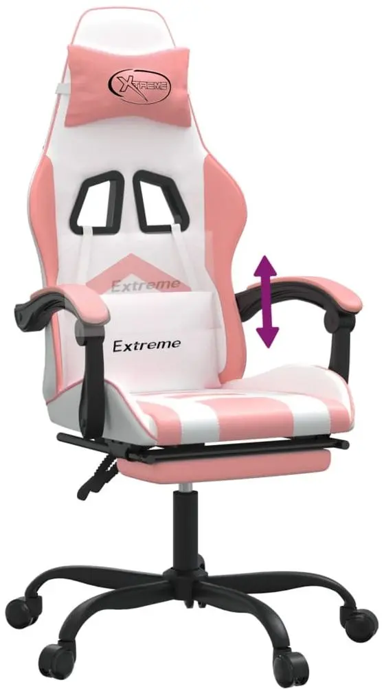 Игровое кресло VidaXL 3143911 (White/Pink)