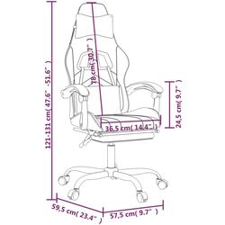 Игровое кресло VidaXL 3143911 (White/Pink) Thumb