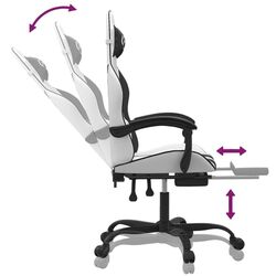Игровое кресло VidaXL 3143912 (White/Black) Thumb