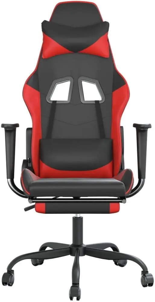 Fotoliu gaming VidaXL 345412 (Black/Red)