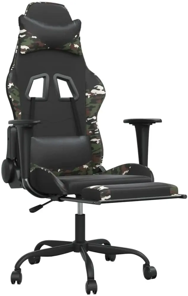 Fotoliu gaming VidaXl 345422 (Black/Camouflage)