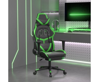 Fotoliu gaming VidaXL 345437 (Black/Green)