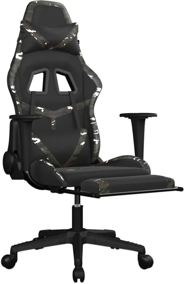 Fotoliu gaming VidaXL 345444 (Black/Camouflage)