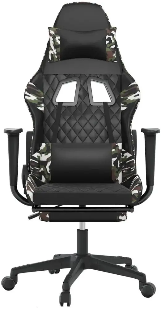 Fotoliu gaming VidaXL 345532 (Black/Camouflage)