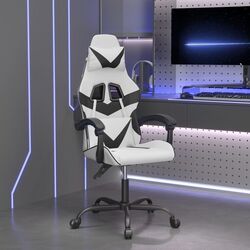 Fotoliu gaming VidaXL 349553 (White/Black)