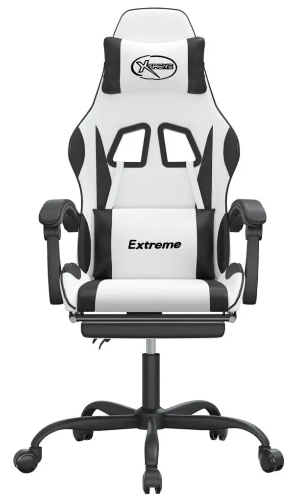 Fotoliu gaming VidaXL 349589 (White/Black)