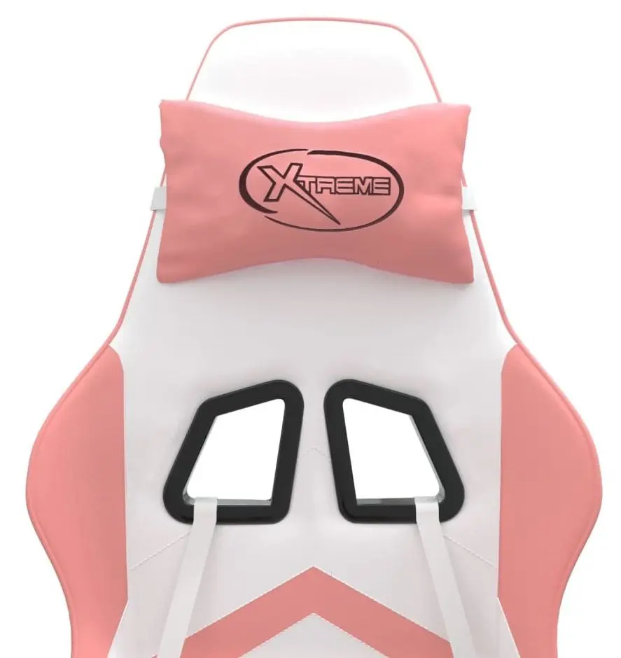 Fotoliu gaming VidaXL 349612 (White/Pink)