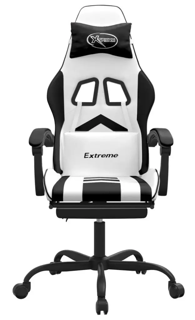 Fotoliu gaming VidaXL 349613 (White/Black)