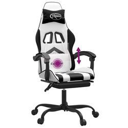 Fotoliu gaming VidaXL 349613 (White/Black) Thumb