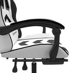 Fotoliu gaming VidaXL 349613 (White/Black) Thumb