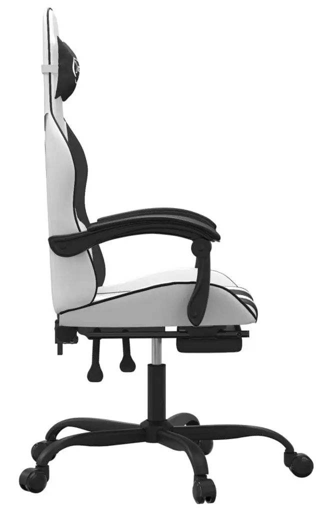 Fotoliu gaming VidaXL 349613 (White/Black)