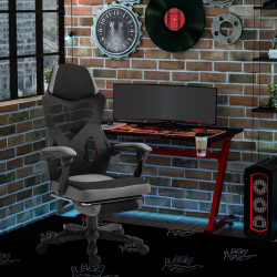 Игровое кресло Vinsetto 921-233V80GY (Grey/Black)