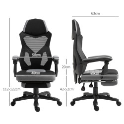 Игровое кресло Vinsetto 921-233V80GY (Grey/Black) Thumb