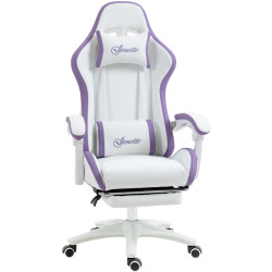 Fotoliu gaming Vinsetto 921-618V02WT (White/Purple) Thumb