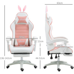 Fotoliu gaming Vinsetto 921-621V00PK (Pink/White) Thumb
